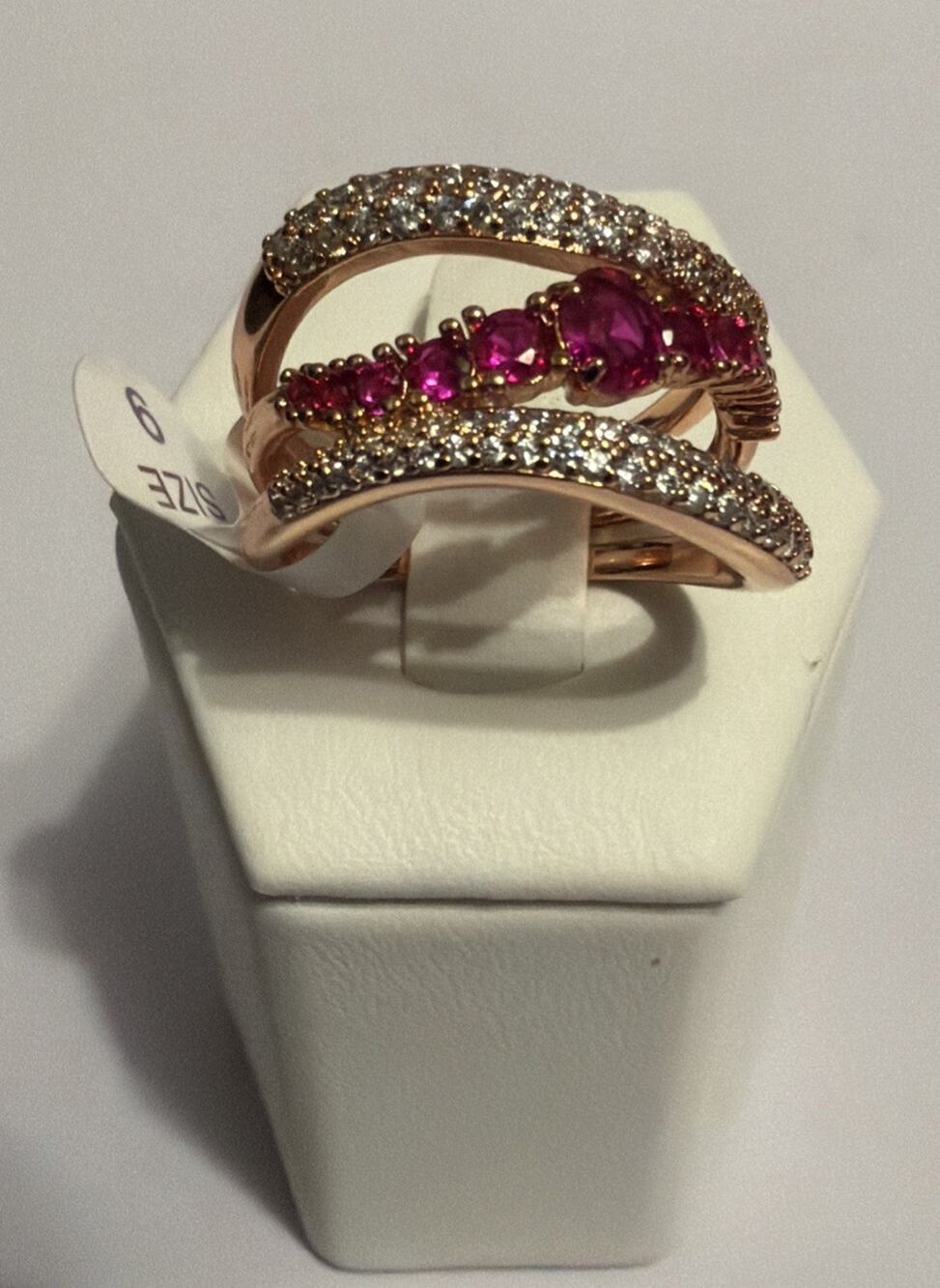 Bomb Party July 2026 “The Elodie Ring” Size 9 Lab Created Ruby/Rose Gold
